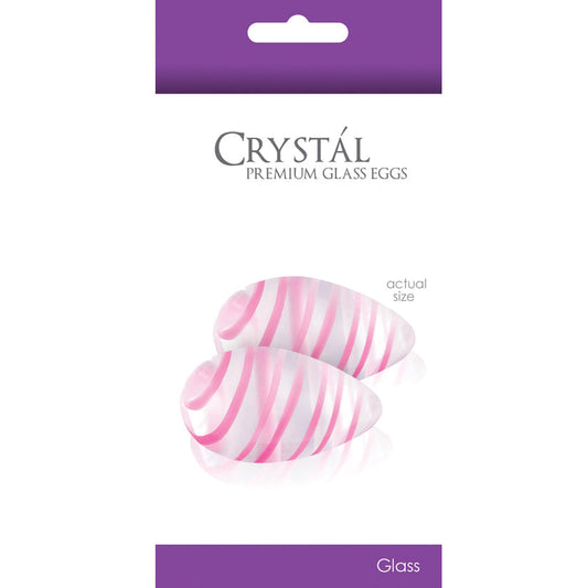 Crystal Premium Glass Eggs - Clear/pink - UABDSM