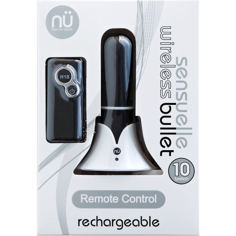 Sensuelle Remote Control Wireless Bullet - Black - UABDSM