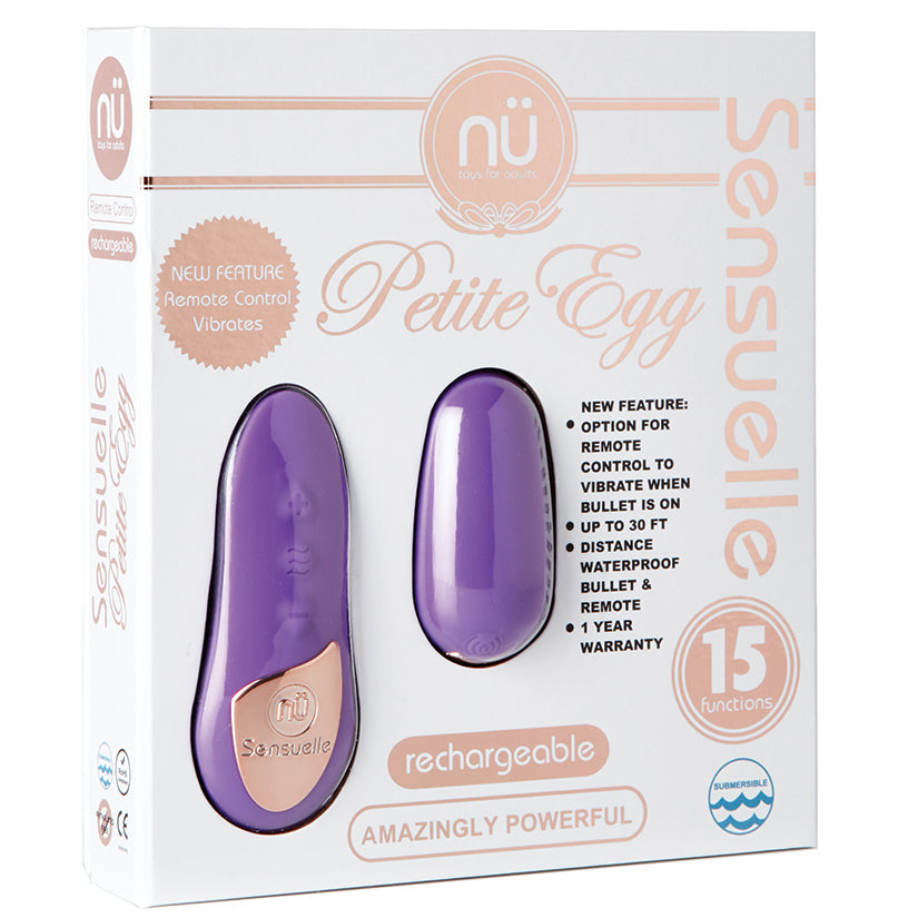 Sensuelle Remote Control 15 Function Petite Egg-Purple - UABDSM