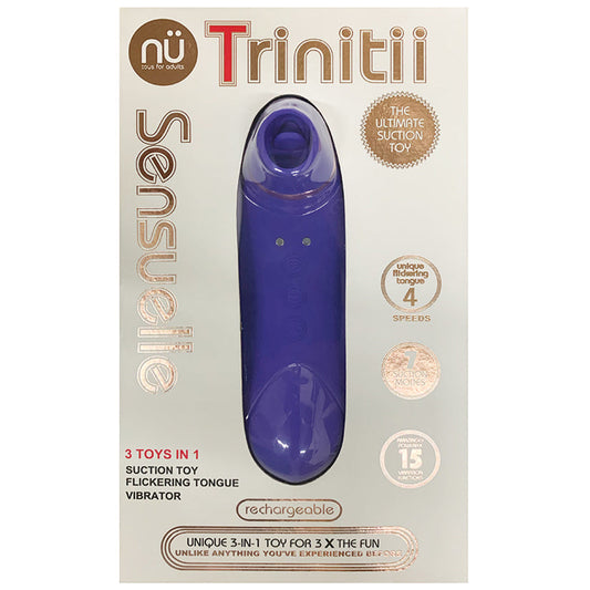 Sensuelle Trinitii 3-in-1 Suction Tongue-Ultra Violet - UABDSM