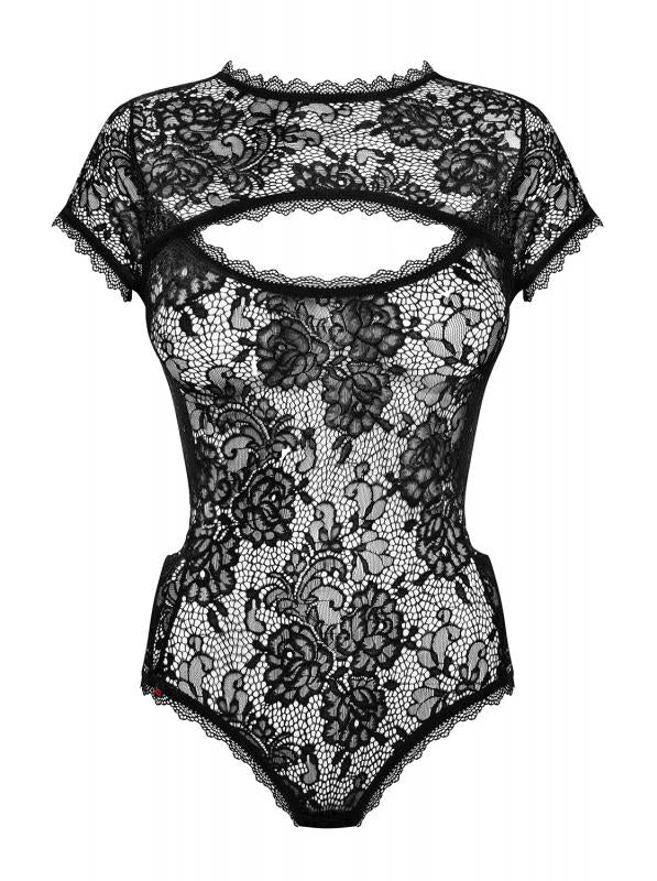 Peonesia Lace Bodysuit - Black - UABDSM