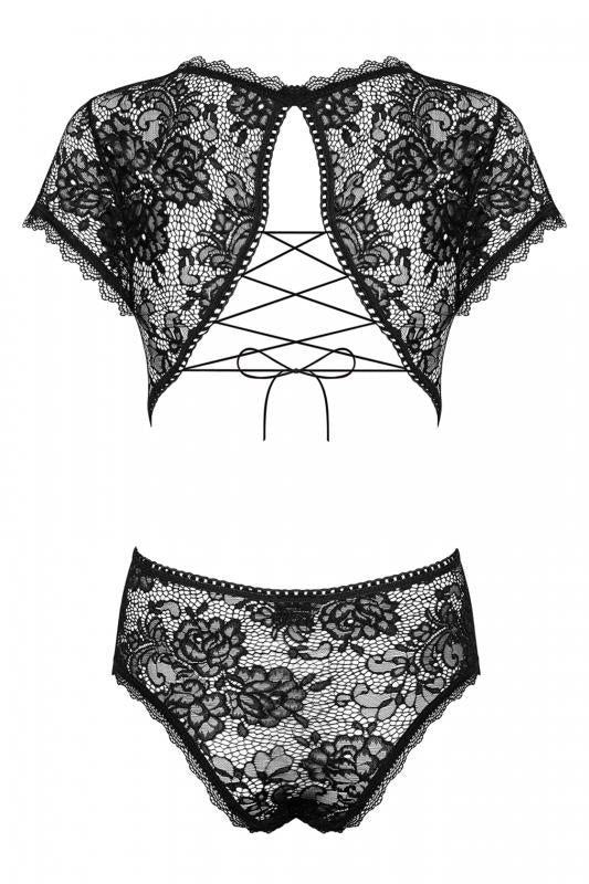 Peonesia Lace Bodysuit - Black - UABDSM