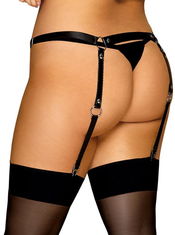 Adjustable Garter Belt Patent Leather - Curvy - UABDSM