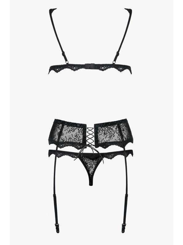 Emperita 3-Piece Garter Set - Black - UABDSM