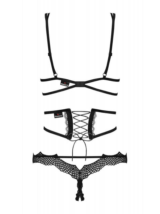 Bravelle 3-piece Bra Set - Black - UABDSM