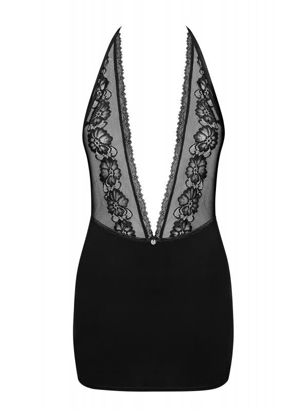 Canndis - Sexy Dress With Plunging Neckline - Black - UABDSM