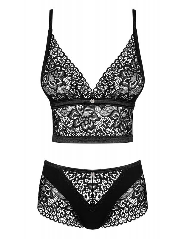 Cecilla 2-Piece Lace Set - Black - UABDSM