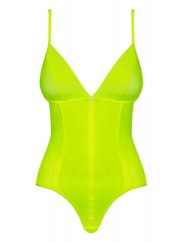 Neonia Striking Bodysuit With Zipper - Neon Yellow - UABDSM