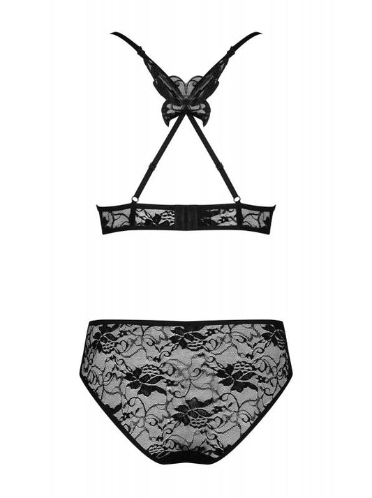 Kokietta 2-piece Lace Bra Set - Black - UABDSM