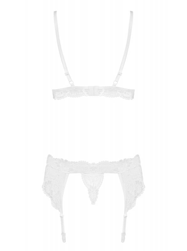 3-Piece Lace Garter Set - White - UABDSM