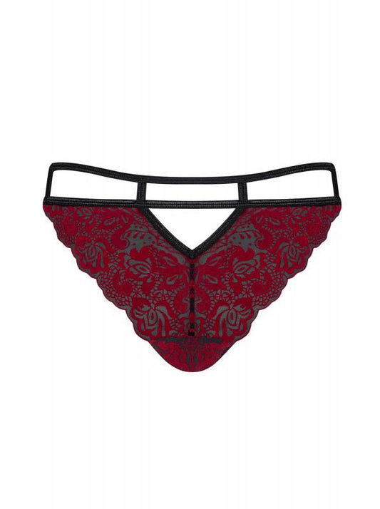 Sugestina Sexy Lace Slip - Black/Red - UABDSM