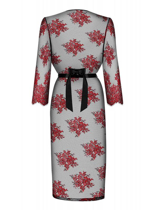 Redessia Lace Kimono - Red/Black - UABDSM