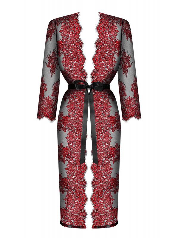 Redessia Lace Kimono - Red/Black - UABDSM