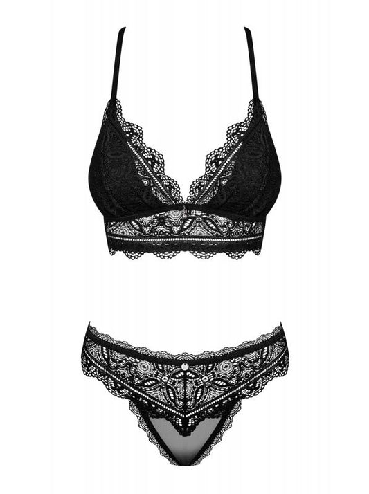 Renelia 2-piece Lace Bra Set - Black - UABDSM