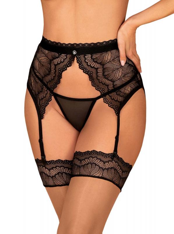 Isabellia Lace Garter Belt - Black - UABDSM