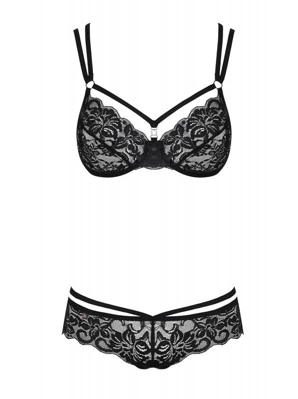 2-piece Lace Bra Set - Black - UABDSM