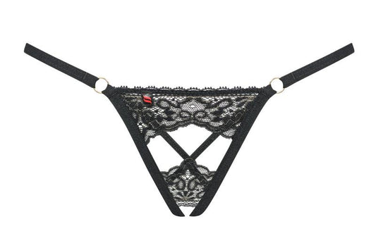 Meshlove Crotchless Thong - Black - UABDSM