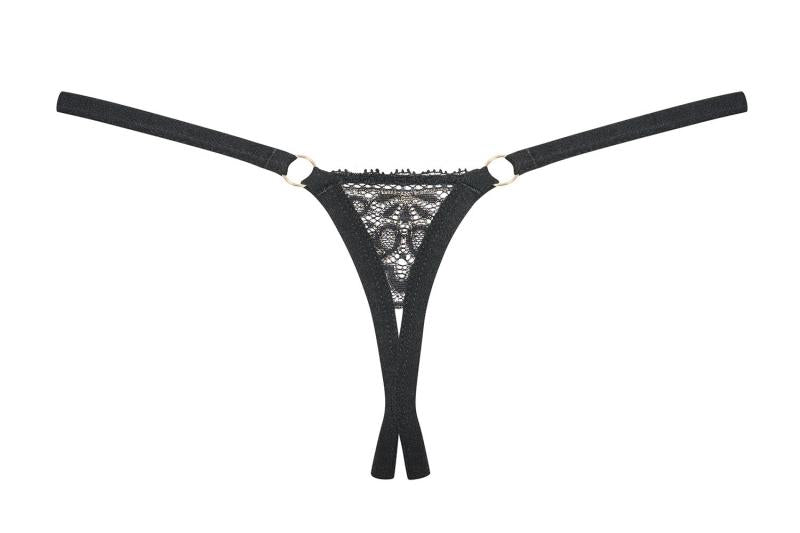 Meshlove Crotchless Thong - Black - UABDSM