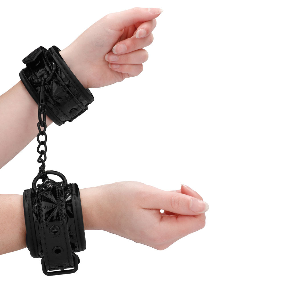 Ouch Luxury Black Hand Cuffs - UABDSM