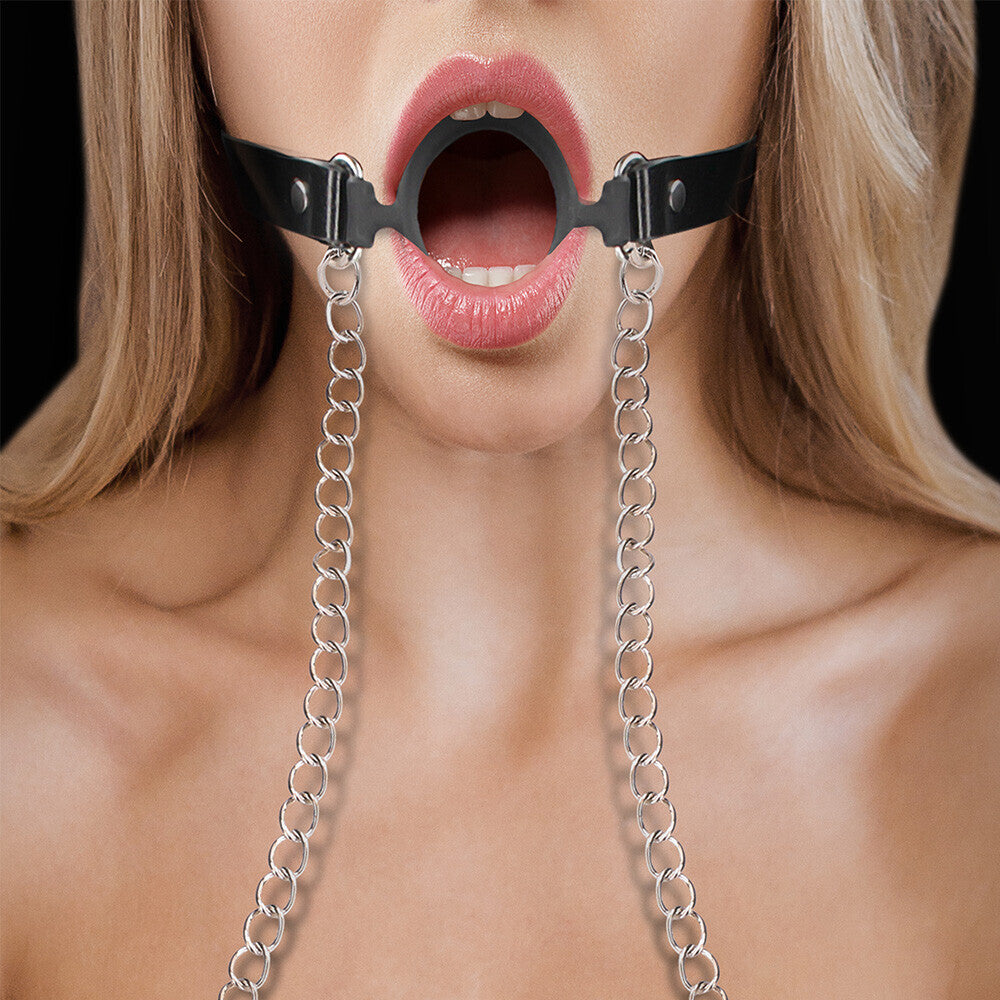 Ouch O Ring Gag With Nipple Clamps - UABDSM
