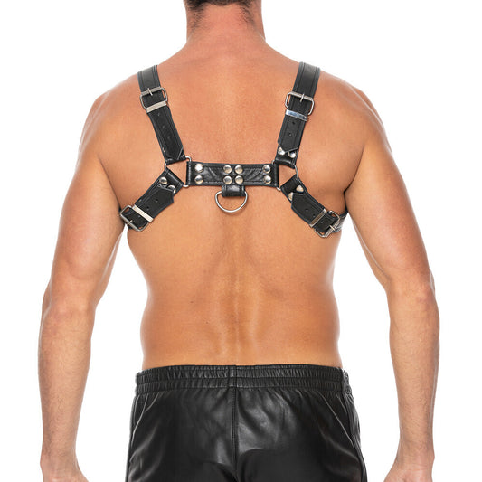 Ouch Chest Bulldog Harness Black Large to Xlarge - UABDSM