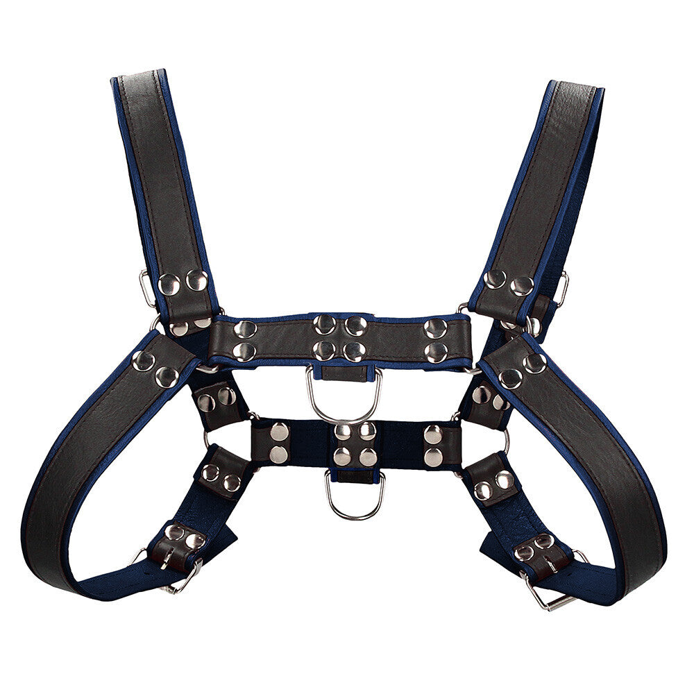 Ouch Chest Bulldog Harness Blue Small To Medium - UABDSM