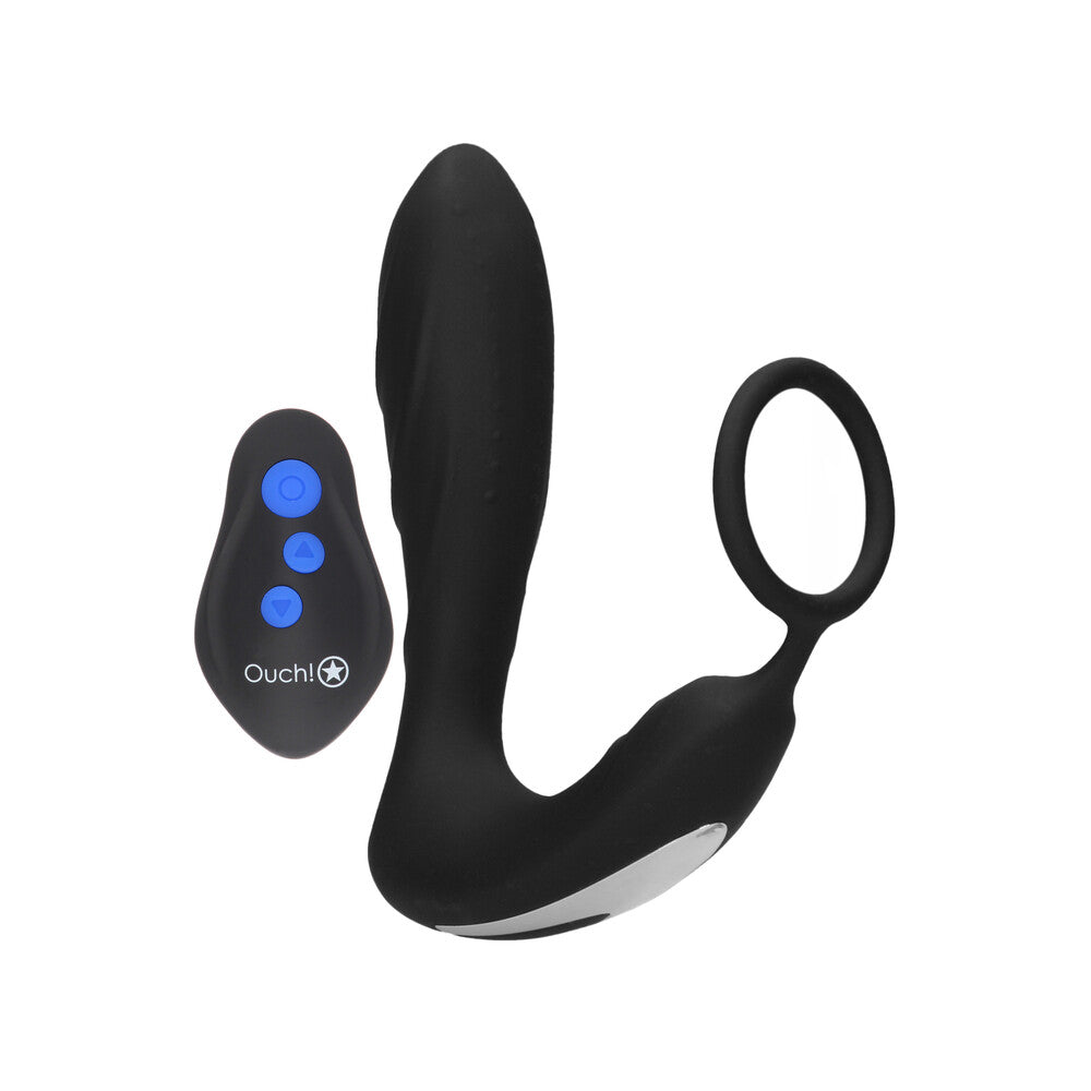 Ouch E Stimulation And Vibration Butt Plug And Cock Ring - UABDSM