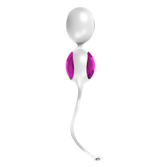 Ovo L1 Silicone Love Balls Waterproof White And Light Violet - UABDSM