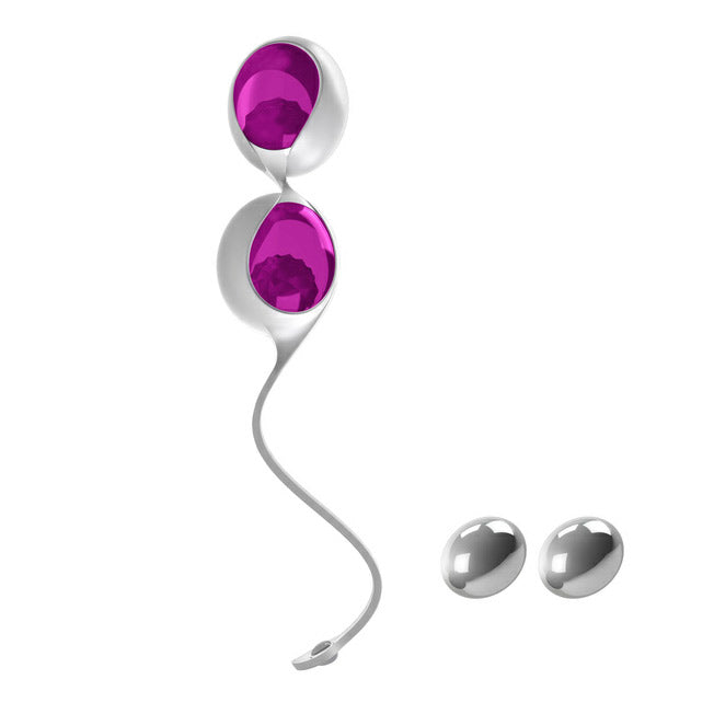 Ovo L1 Silicone Love Balls Waterproof White And Light Violet - UABDSM