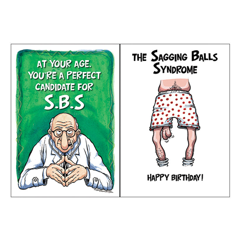 Greeting Card B-Day Sagging Balls Syndrome - UABDSM