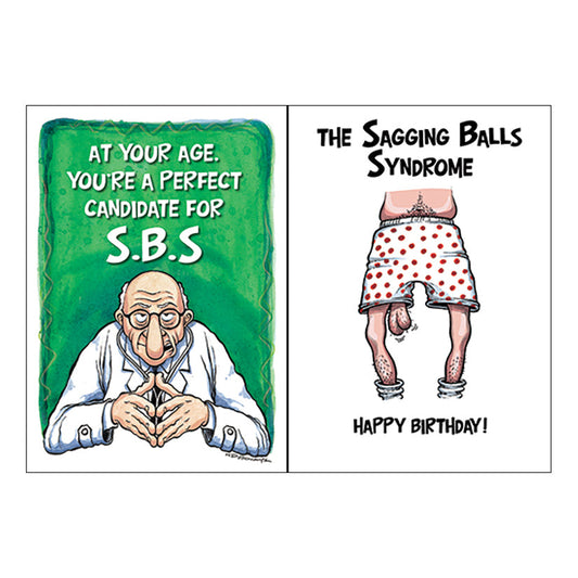 Greeting Card B-Day Sagging Balls Syndrome - UABDSM