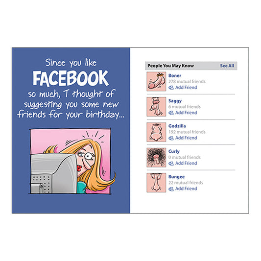Greeting Card B-DaySince You Like Facebook So Much - UABDSM