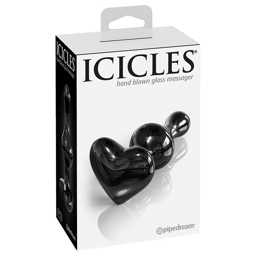 Icicles No.74 Heart Shaped Plug-Black - UABDSM