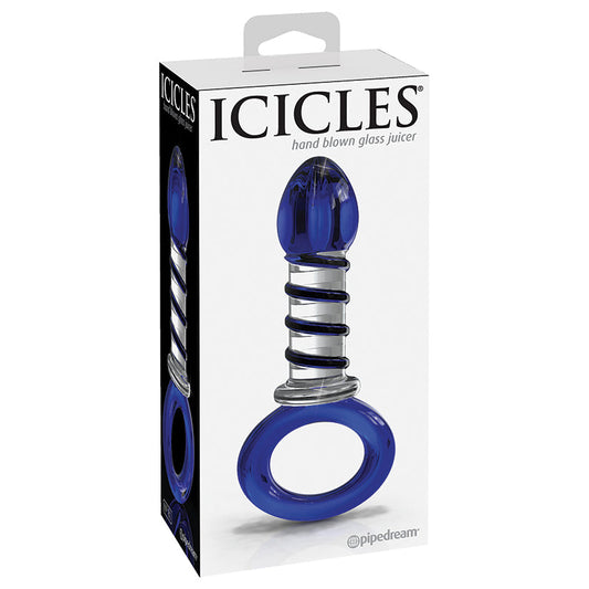 Icicles No.81 Plug With Handle-Blue Swirl 6.25 - UABDSM