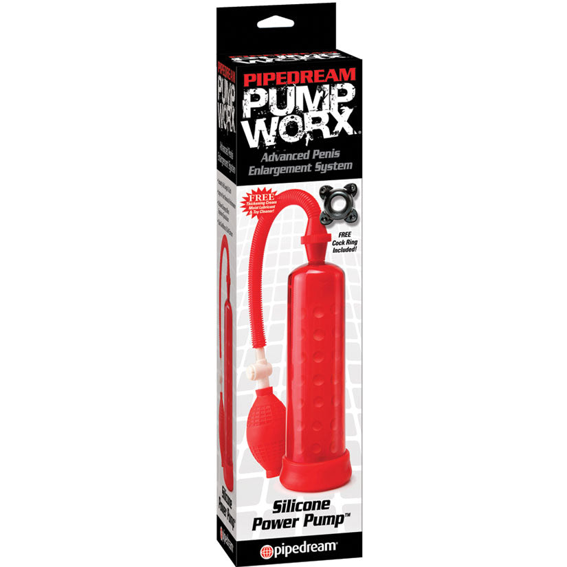 Pump Worx Silicone Powwr Pump - Red - UABDSM