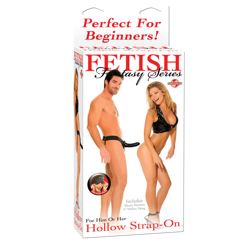 Fetish Fantasy Series for Him or Her Hollow Strap-on - Black - UABDSM