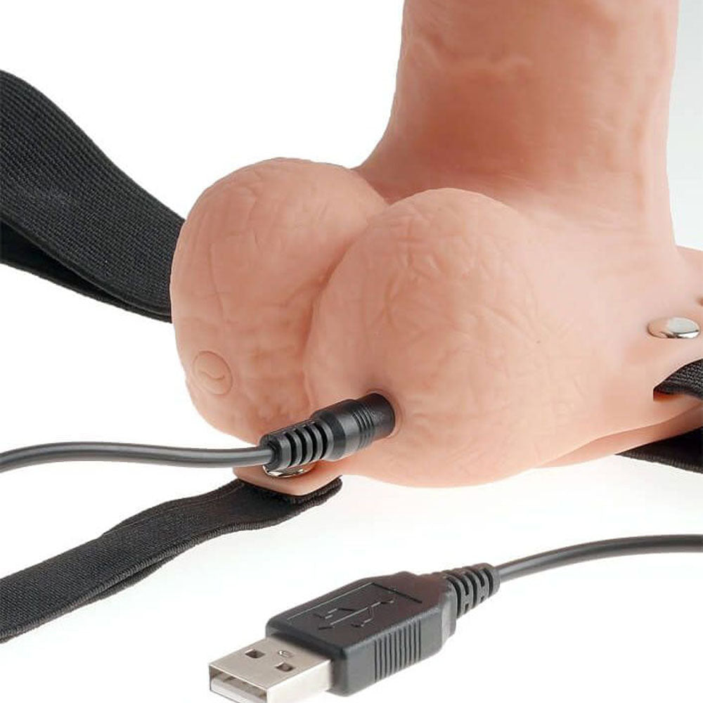 Fetish Fantasy 11 Inch Hollow Rechargeable Strap-on - UABDSM
