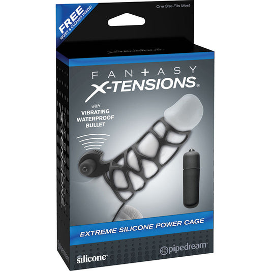 Fantasy X-Tensions Extreme Silicone Power Cage - Black - UABDSM