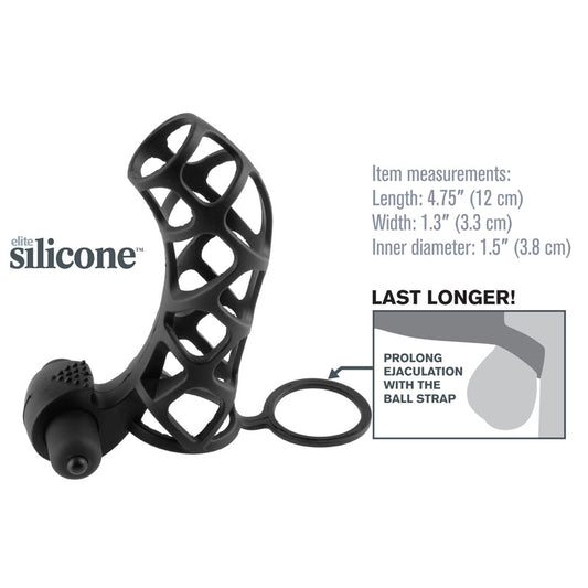 Fantasy Xtensions Silicone Extreme Power Vibrating Cock Cage - UABDSM