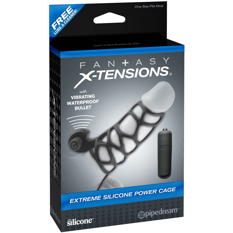 Fantasy Xtensions Silicone Extreme Power Vibrating Cock Cage - UABDSM