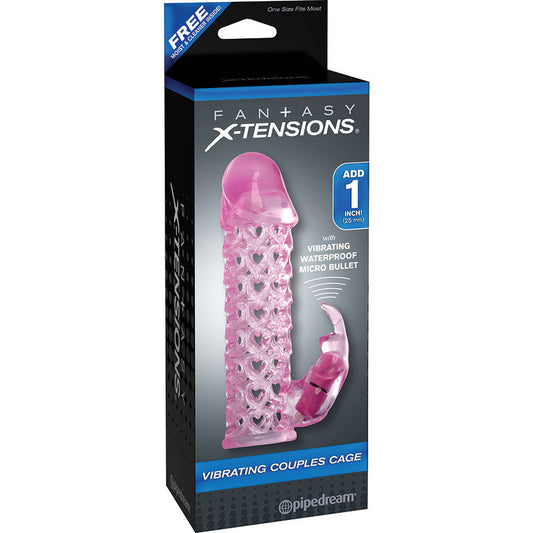 Fantasy X-Tensions Vibrating Couples Cage - Pink - UABDSM