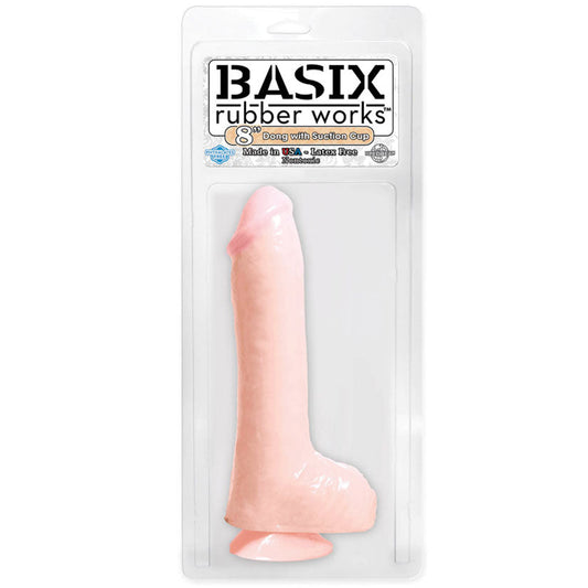 Basix Rubber Works 8 Inch Suction  Cup Dong - Flesh - UABDSM