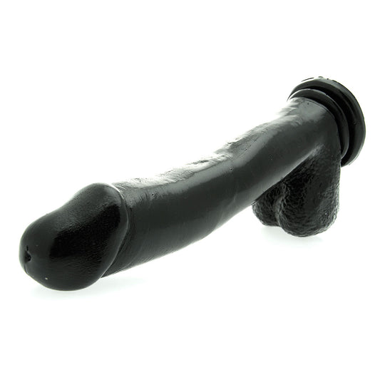 Basix 12 Inch Dong With Suction Cup Black - UABDSM