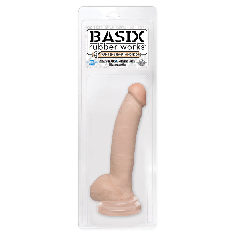 Basix 9 Inch Suction Cup Dong - Flesh - UABDSM