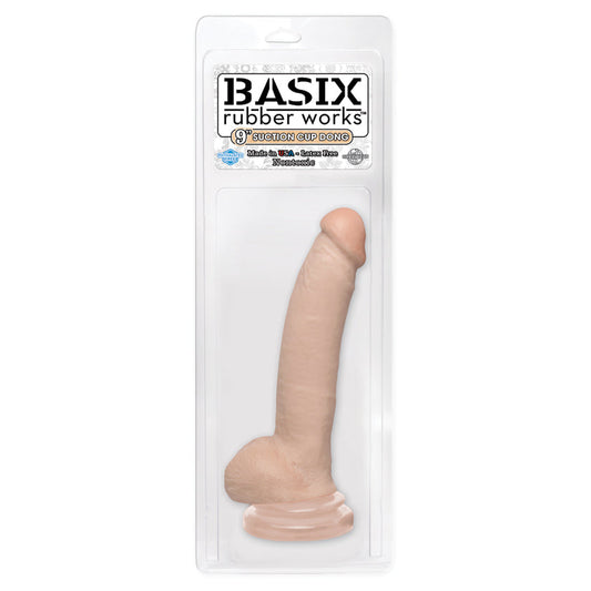 Basix 9 Inch Suction Cup Dong - Flesh - UABDSM