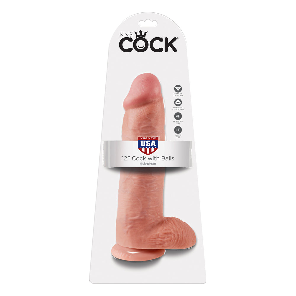 King Cock 12 Inch Cock Dildo With Balls - UABDSM