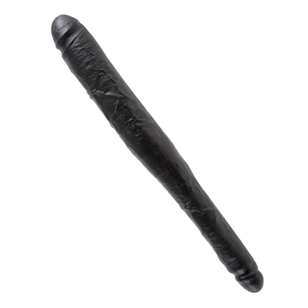 King Cock 16 Inch Tapered Double Dildo Black - UABDSM