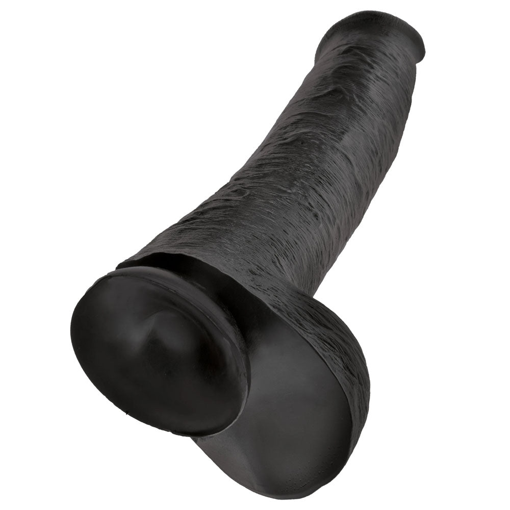 King Cock 15 Inch Cock with Balls Black - UABDSM