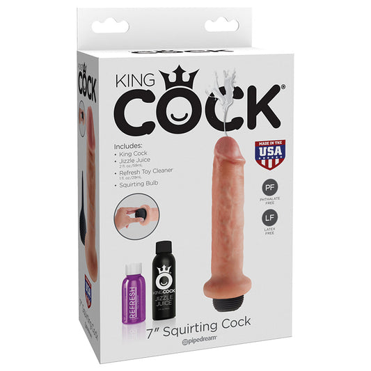 King Cock 7 Squirting Cock - Flesh - UABDSM