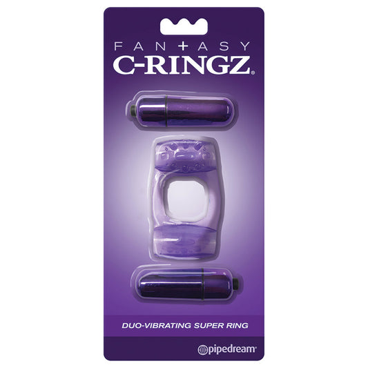 Fantasy C-Ringz Duo-Vibrating Super Ring Purple - UABDSM